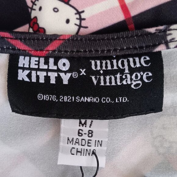 Unique Vintage x Hello Kitty Dress Christmas Size MEDIUM 6/8 New NWT - Picture 10 of 13